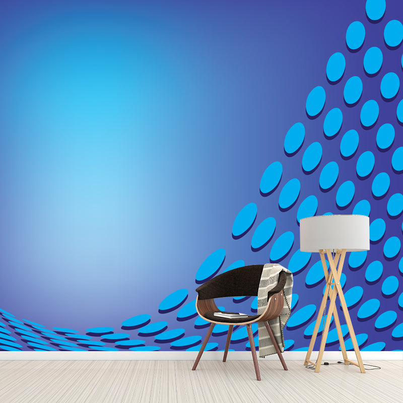 Geometric Pattern Illustration Contemporary Wall Covering for Living Room