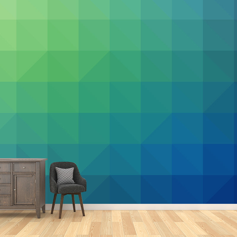 Geometric Pattern Illustration Contemporary Wall Covering for Living Room