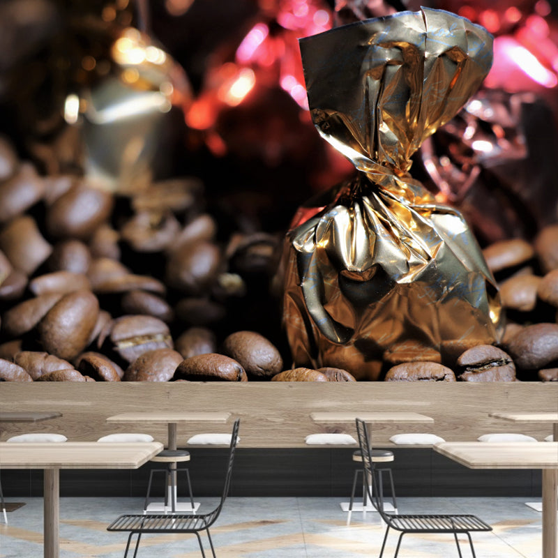 Minimalism Style Mural Wallpaper for Coffee Shop, Customized Size Available