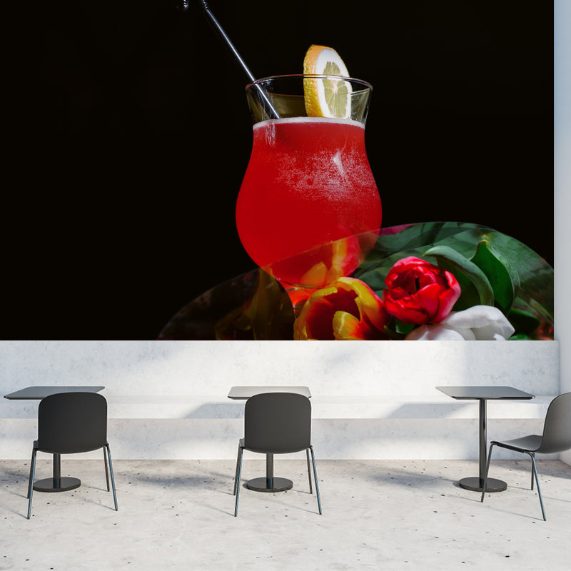 Cocktail Wall Mural Wallpaper for Bar, Made to Measure, Moisture Resistant