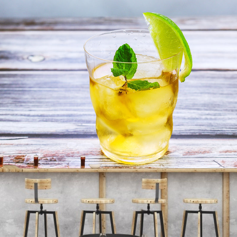 Cocktail Photo Modern Wall Murals for Bar Moisture Resistant Wall Decor