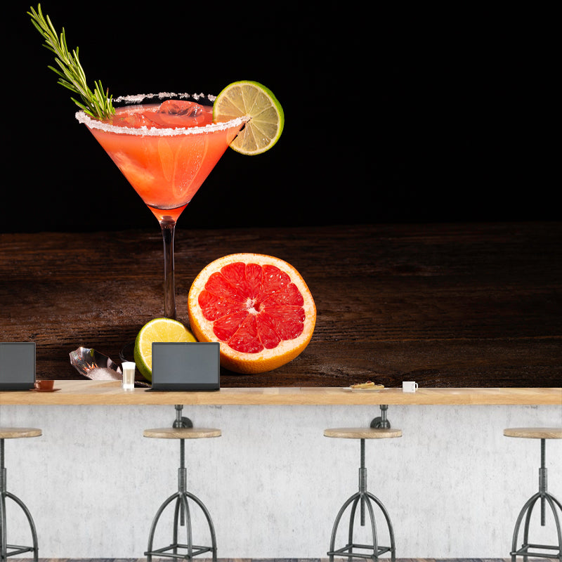 Cocktail Photo Modern Wall Murals for Bar Moisture Resistant Wall Decor