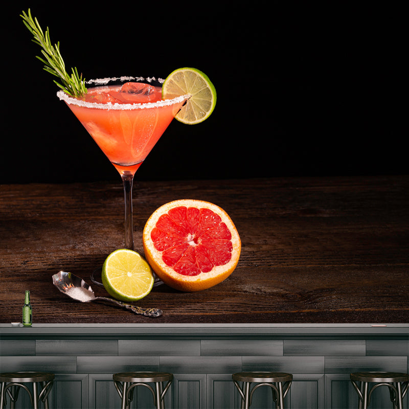Cocktail Photo Modern Wall Murals for Bar Moisture Resistant Wall Decor