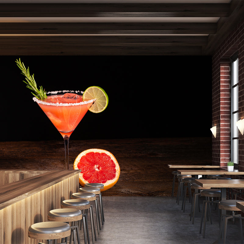 Cocktail Photo Modern Wall Murals for Bar Moisture Resistant Wall Decor