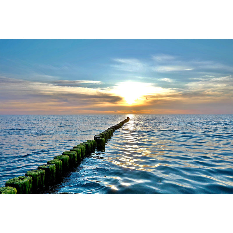 Sandy Beach Personalized Size Minimalist Wall Decor for Sleeping Room, Waterproofing