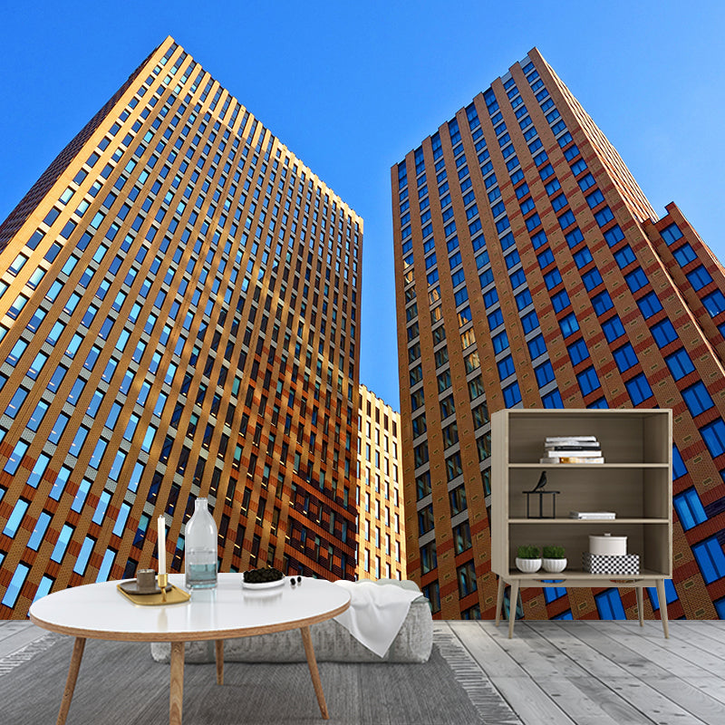 Photography Architecture Mural Wallpaper Stain Resistant for Study Room