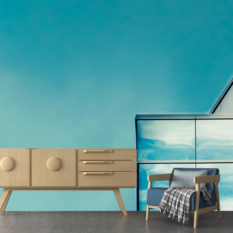 Photography Architecture Mural Wallpaper Stain Resistant for Study Room