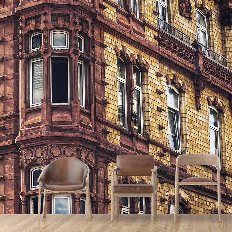 Photography Architecture Mural Wallpaper Stain Resistant for Study Room