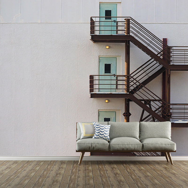 Customized Photography Stairs Building Mural Wallpaper Wall Covering for Bedroom