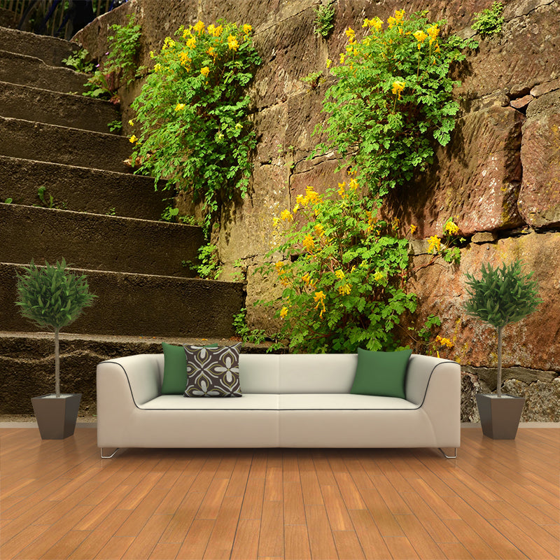 Stairs Architecture Photography Mural Wallpaper Stain Resistant for Room