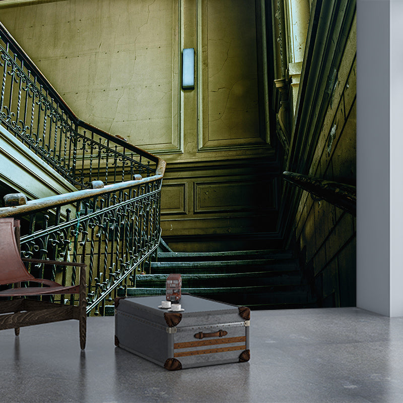 Customized Modern Stairs Building Mural Wallpaper Wall Covering for Living Room