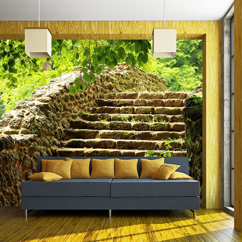 Customized Modern Stairs Building Mural Wallpaper Wall Covering for Living Room