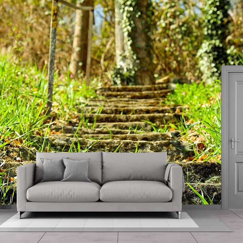 Customized Modern Stairs Building Mural Wallpaper Wall Covering for Living Room