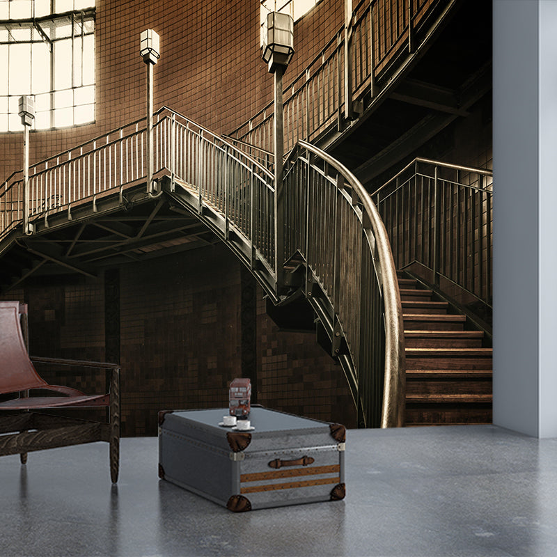 Customized Modern Stairs Building Mural Wallpaper Wall Covering for Accent Wall
