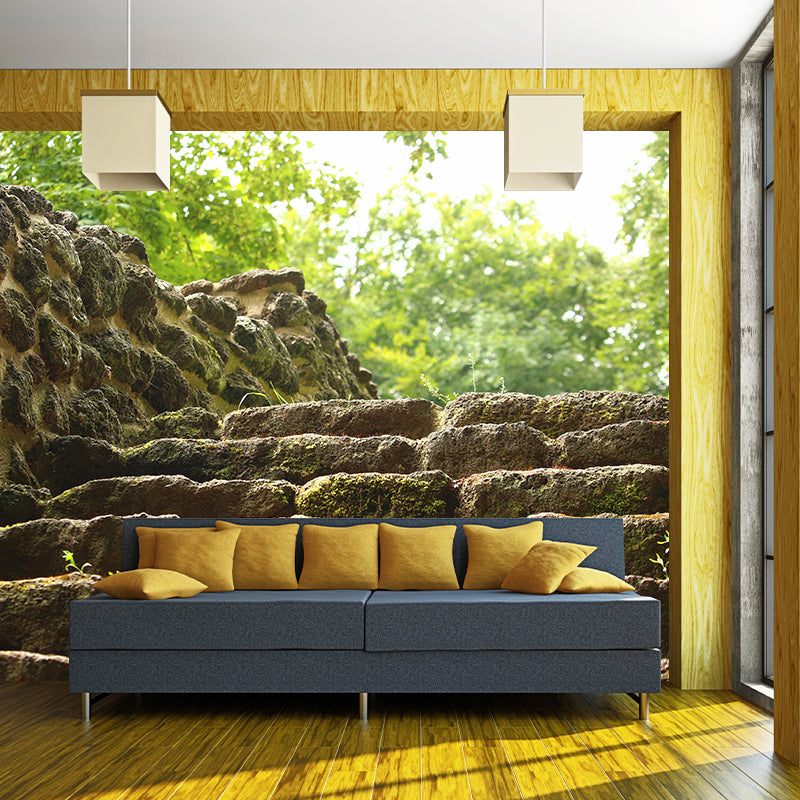 Stain Resistant Stairs Architecture Mural Wallpaper for Living Room