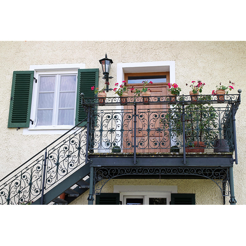 Contemporary Stairs Architecture Mural Stain Resistant for Living Room