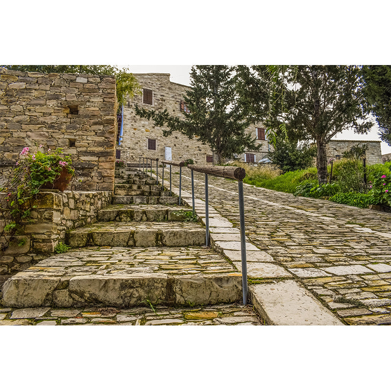 Stairs Architecture Mural Wallpaper Stain Resistant Wall Decor for Home Decor