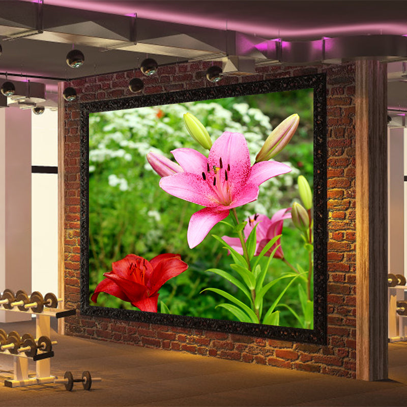 Customized Lily Mural Wall Covering Eco-friendly Wallpaper for Bedroom
