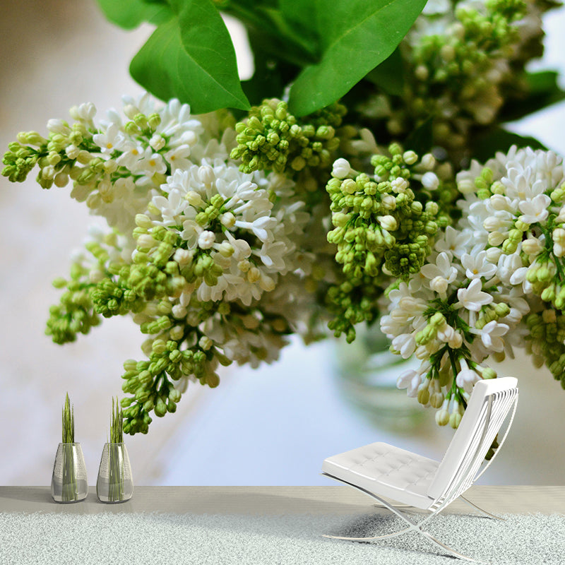 Customized Lilac Mural Wall Covering Eco-friendly Wallpaper for Bedroom