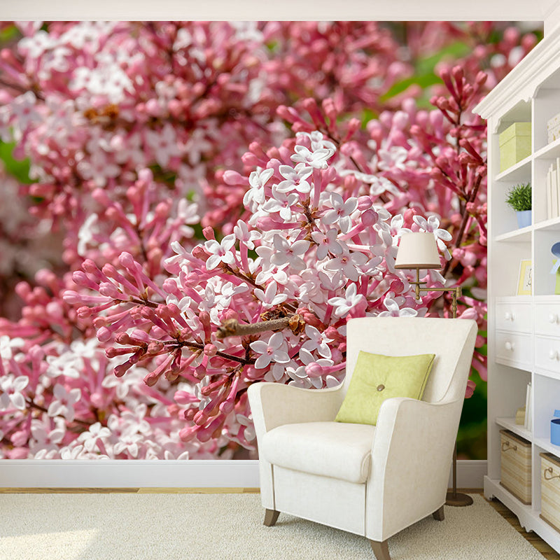Customized Lilac Mural Wall Covering Eco-friendly Wallpaper for Bedroom