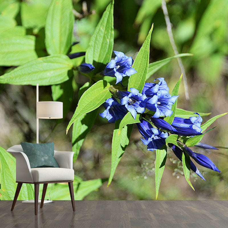 Customized Bluebell Mural Wall Covering Eco-friendly Wallpaper for Bedroom