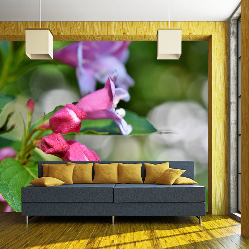 Customized Jasmine Mural Wall Covering Eco-friendly Wallpaper for Bedroom