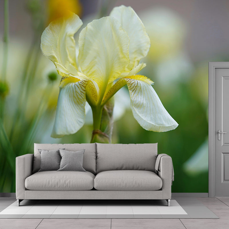 Customized Iris Mural Wall Covering Eco-friendly Wallpaper for Bedroom