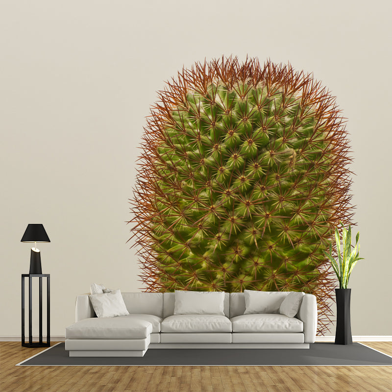 Cactus Plant Murals Wallpaper for Reading Room Bedroom, Custom Size Available