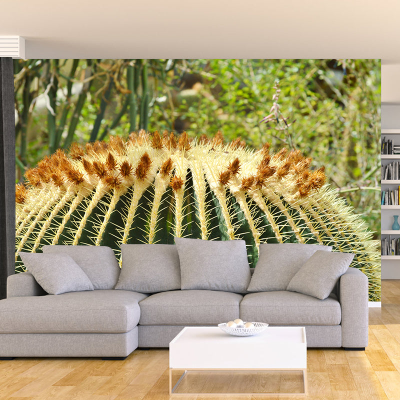 Cactus Plant Murals Wallpaper for Reading Room Bedroom, Custom Size Available