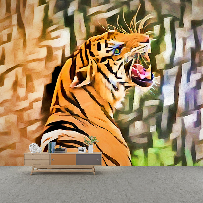 Forest Beast Animal Mural Wallpaper Wall Covering Mildew Resistant for Living Room