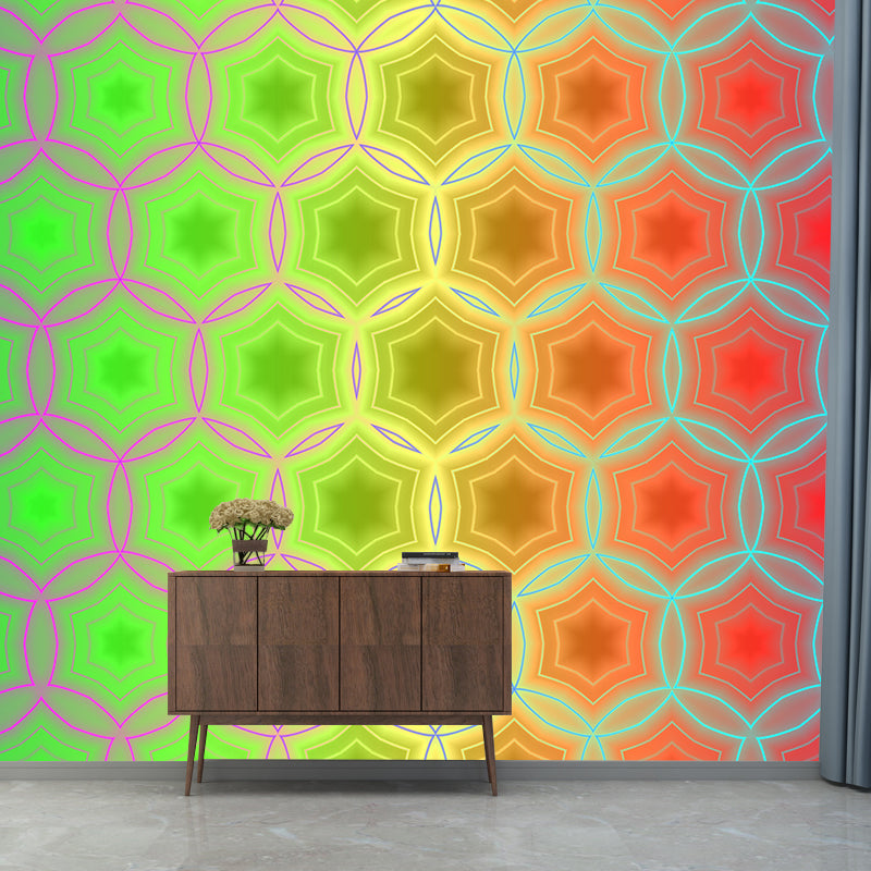 Geometric Shapes Illustration Wall Mural for Bedroom Living Room Decoration