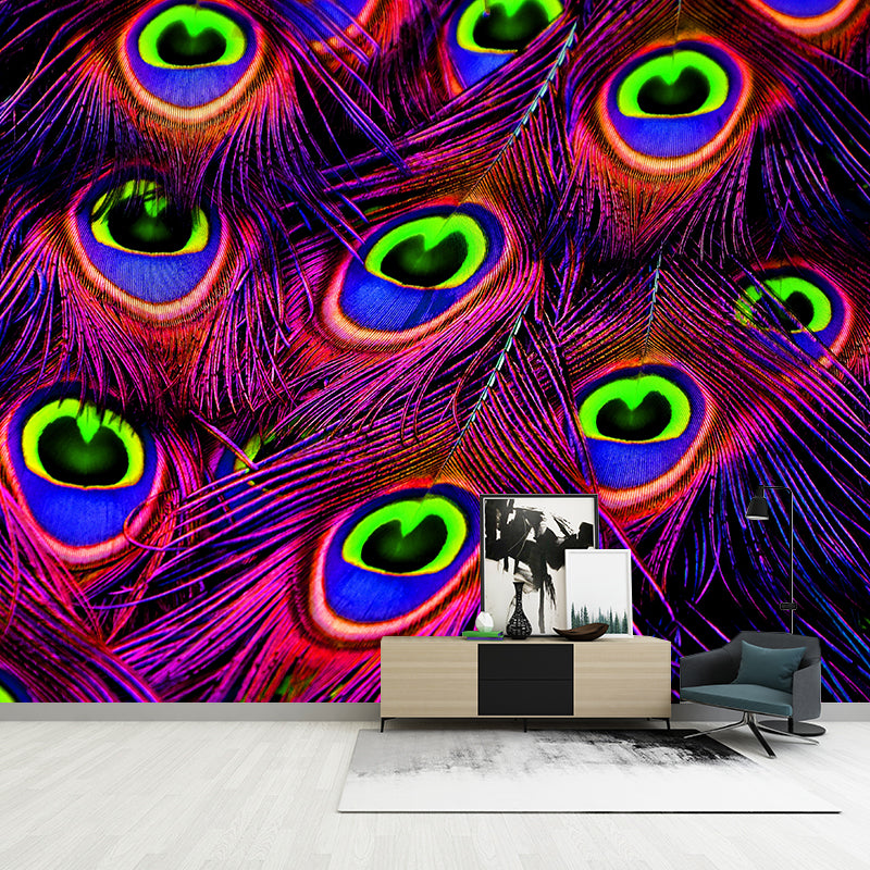 Beautiful Feathers Removable Wall Mural for Sleeping Room, Stain Resistant