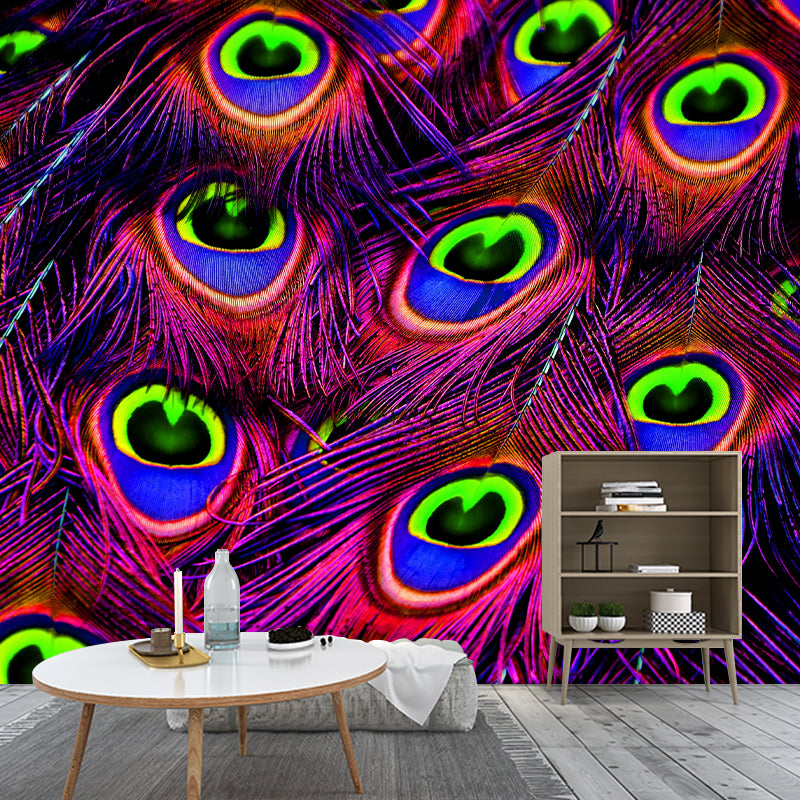 Beautiful Feathers Removable Wall Mural for Sleeping Room, Stain Resistant