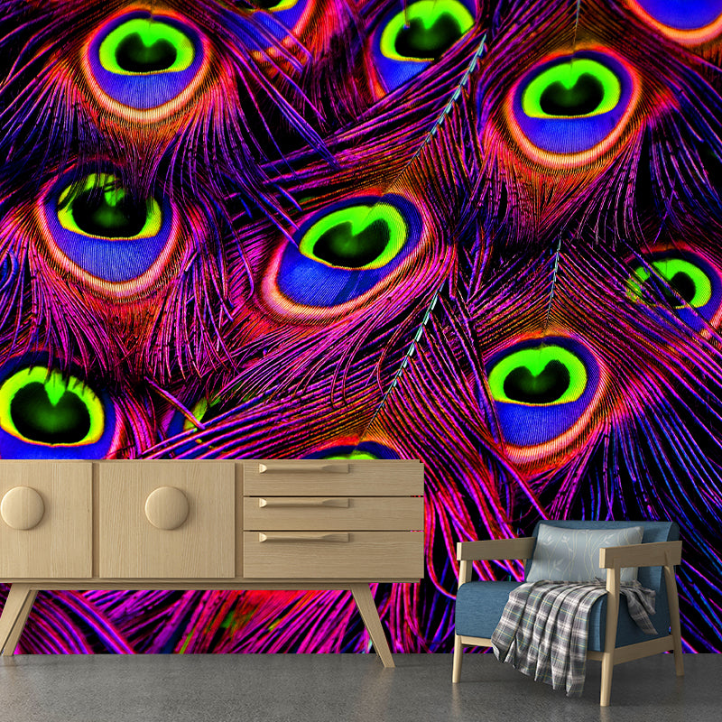 Beautiful Feathers Removable Wall Mural for Sleeping Room, Stain Resistant