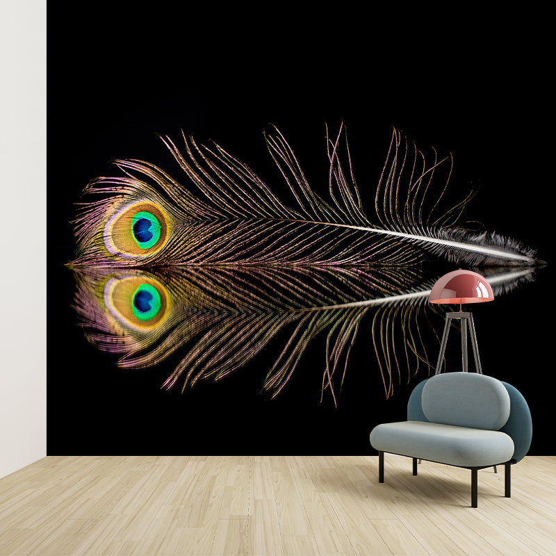 Flying Feathers Mural Wallpaper for Sleeping Room, Mural Wallpaper for