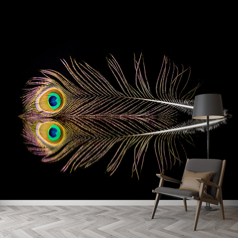 Flying Feathers Mural Wallpaper for Sleeping Room, Mural Wallpaper for