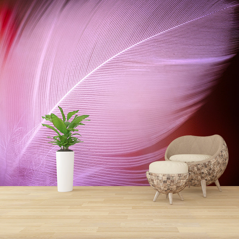 Flying Feathers Mural Wallpaper for Sleeping Room, Mural Wallpaper for