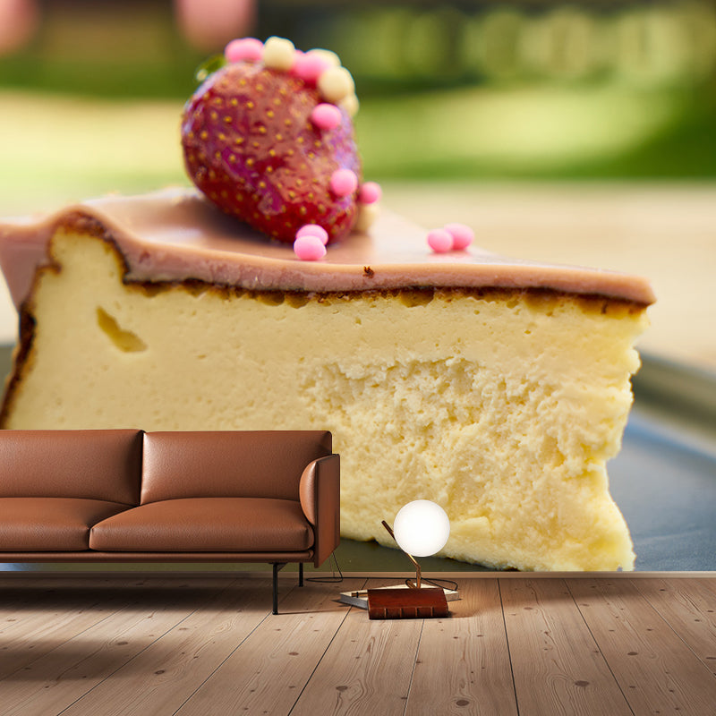 Fruit Cake Mural Wallpaper for Cake Shop Waterproof Wall Decor, Made to Measure