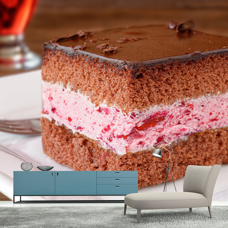 Fruit Cake Mural Wallpaper for Cake Shop Waterproof Wall Decor, Made to Measure