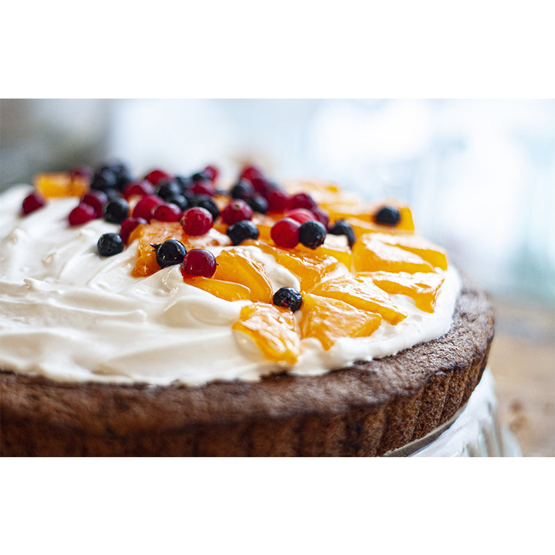 Sweet Fruit Cake Mural Wallpaper for Cake Shop Wall Decor, Made to Measure