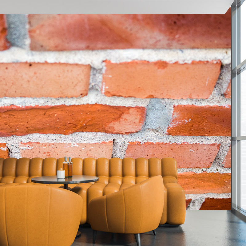 Brick Wall Mural Wallpaper Photography Mildew Resistant for Living Room Bedroom