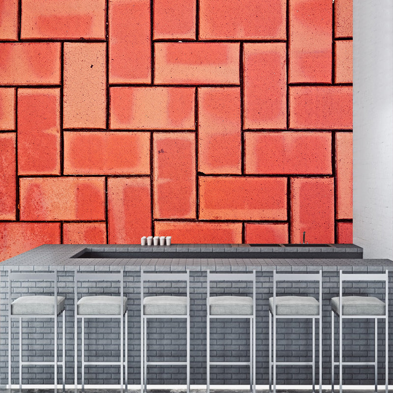 Brick Wall Industrial Style Mural Wallpaper for Living Room Bedroom, Waterproofing
