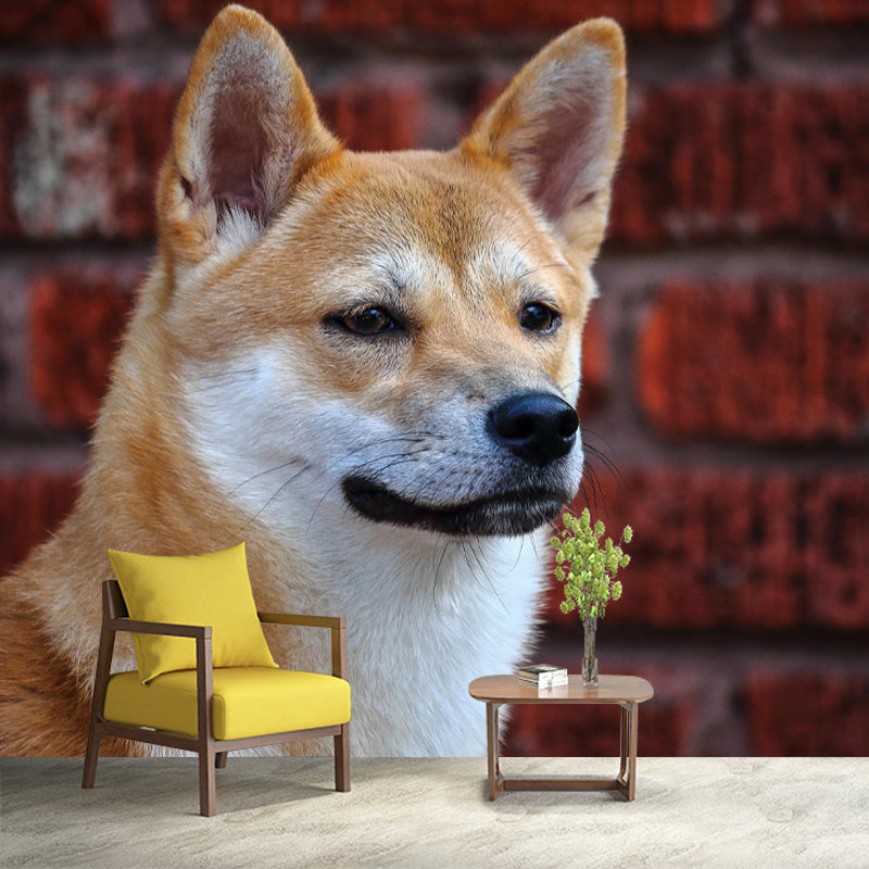 Shiba Inu Mural Environment Friendly Wallpaper Home Decoration for Bedroom