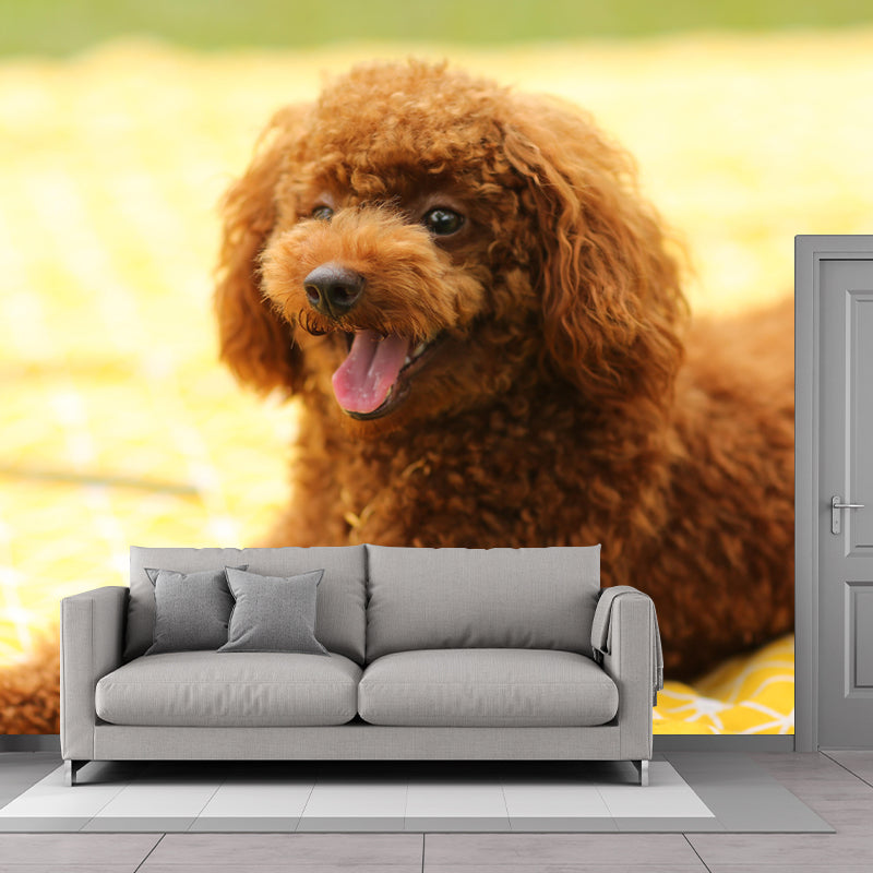 Lovely Poodle Mural Wall Decor Living Room Wall Covering for Decoration
