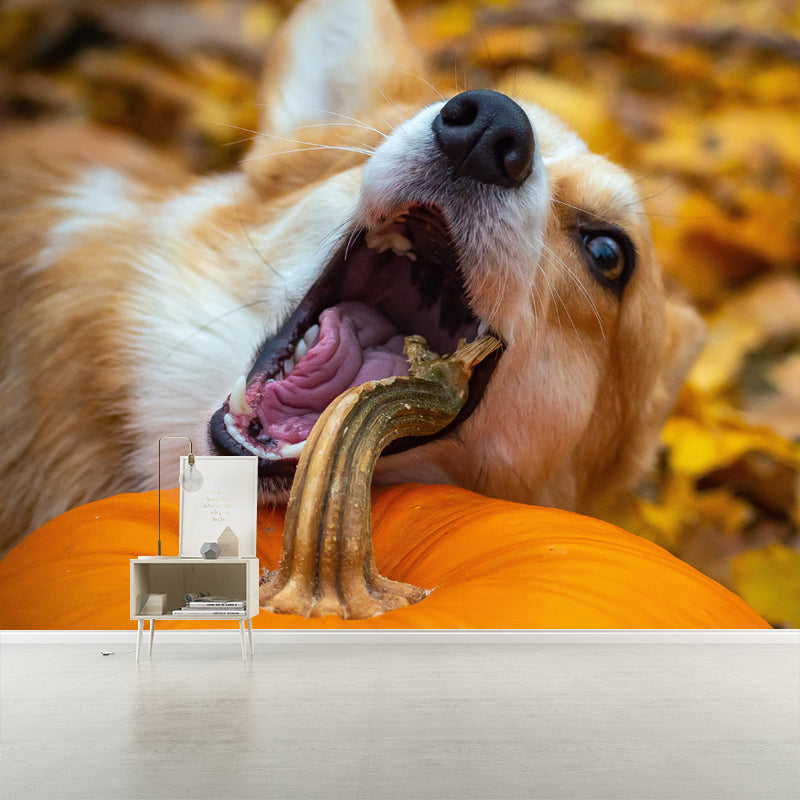 Lovely Corgi Mural Wall Decor Living Room Wall Covering for Decoration