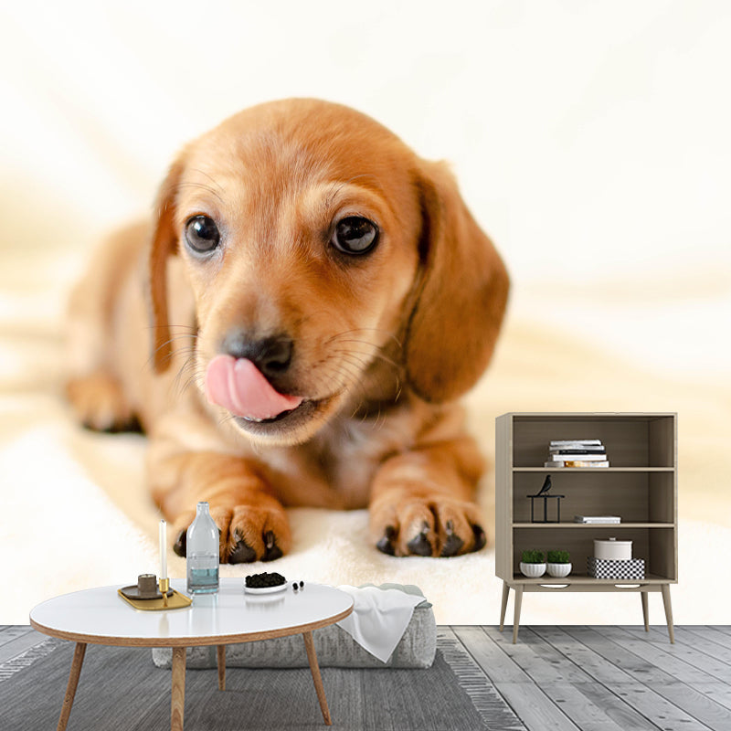 Lovely Dachshund Dog Mural Wall Decor Living Room Wall Covering for Decoration