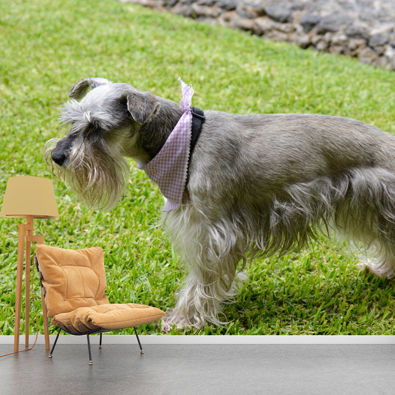 Contemporary Schnauzer Wall Decor Living Room Wall Covering Mural for Decoration