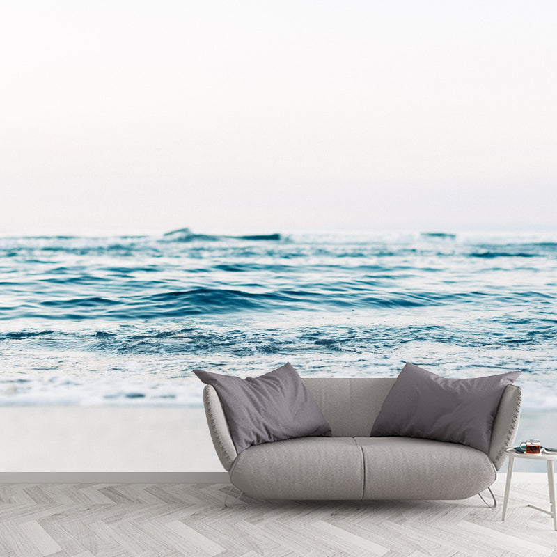 Boundless Sea Mural Environment Friendly Wallpaper Decoration for Living Room