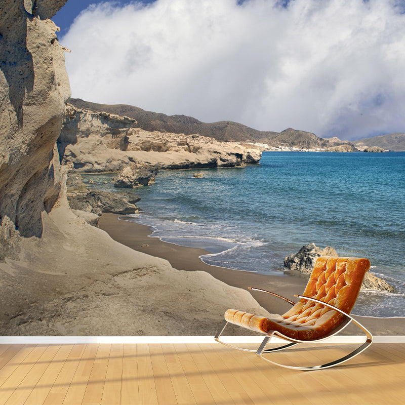 Boundless Sea Mural Environment Friendly Wallpaper Decoration for Living Room