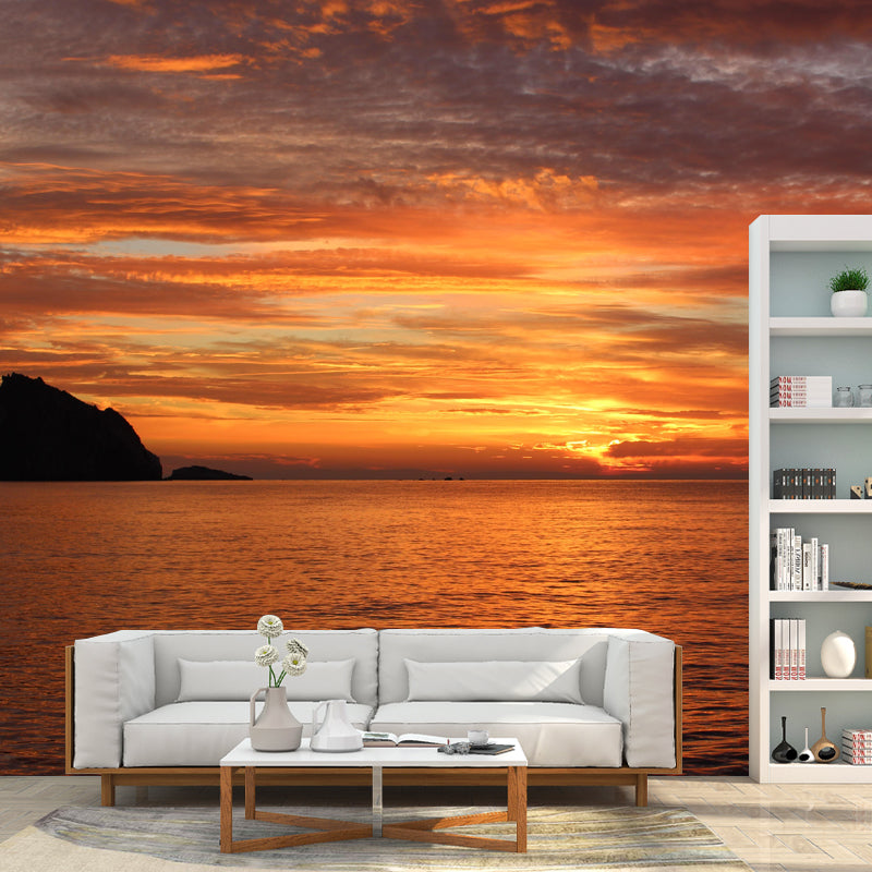 Boundless Sea Mural Environment Friendly Wallpaper Decoration for Living Room